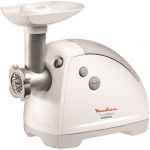 М'ясорубка Moulinex, 2000Вт, 2.6кг/хв, 3 решітки, насадка для ковбас, кеббе, 5 терок, пластик, біло-сірий М'ясорубка Moulinex, 2000Вт, 2.6кг/хв, 3 решітки, насадка для ковбас, кеббе, 5 терок, пластик, біло-сірий