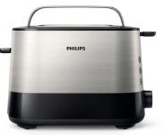 Тостер Philips WiWa Collection 1050Вт, метал/пластик, чорний