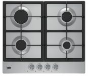 Варильна поверхня Beko газова, 60см, чавун, нерж Варильна поверхня Beko газова, 60см, чавун, нерж