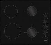 Варильна поверхня Beko комбінована (2 газ + 2 склокераміка), 60см, чорний