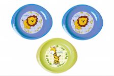 Дитяча тарілка Nuvita дрібна, 6міс+, 3шт, блакитний/салатовий Дитяча тарілка Nuvita дрібна, 6міс+, 3шт, блакитний/салатовий