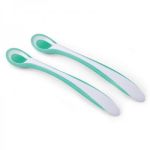 Дитяча ложечка Nuvita Easy Eating 6міс+, з термоіндикатором, 2шт, салатовий