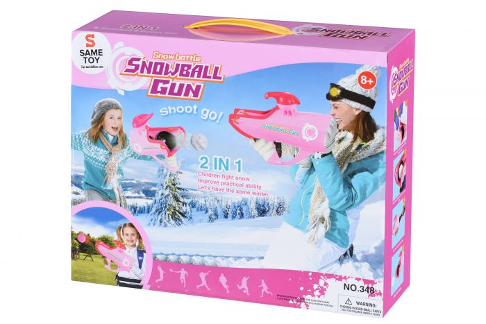 Іграшкова зброя Same Toy 2в1 Бластер м'ячик/сніг 30,5см, рожевий