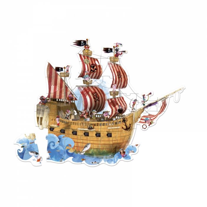 Пазл-підлоговий Janod Корабель піратів 39ел