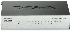 Комутатор D-Link DGS-1008D 8xGE, Некерований, корпус пластик Комутатор D-Link DGS-1008D 8xGE, Некерований, корпус пластик