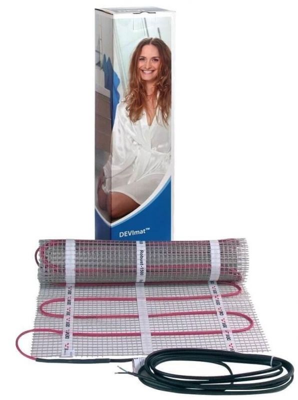 Мат нагрівальний Devi Devicomfort 150T двожильний для систем опалення 3.5м кв, 0.5х7м 480Вт 230В