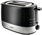 Тостер  Gorenje, 850Вт, пластик/ металл , функц. розморож, автовідключення, чорний Тостер  Gorenje, 850Вт, пластик/ металл , функц. розморож, автовідключення, чорний