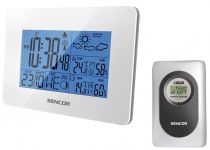 Метеостанція Sencor, внутр/зовн вимірювання, AAx3+AAAx2, темп-ра, вологість, час, прогноз погоди, білий Метеостанція Sencor, внутр/зовн вимірювання, AAx3+AAAx2, темп-ра, вологість, час, прогноз погоди, білий