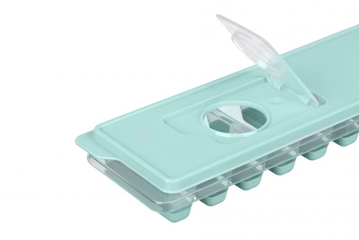 Форма для льоду з кришкою Ardesto Fresh Stick, 27х9.5х3.8см, силікон, пластик, блакитний