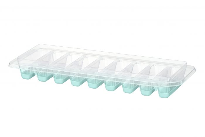 Форма для льоду з кришкою Ardesto Fresh Stick, 27х9.5х3.8см, силікон, пластик, блакитний