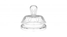 Соска Nuvita 2міс+, силіконова з клапаном, повільний потік, 2шт