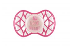 Пустушка Nuvita Air55 Cool 6міс+, ортодонтична, з ковпачком, світиться у темряві, GOOD NIGHT марсаловий