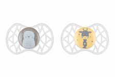 Пустушка Nuvita Air55 Explorer 6міс+, ортодонтична, 2шт, ведмідь/жираф