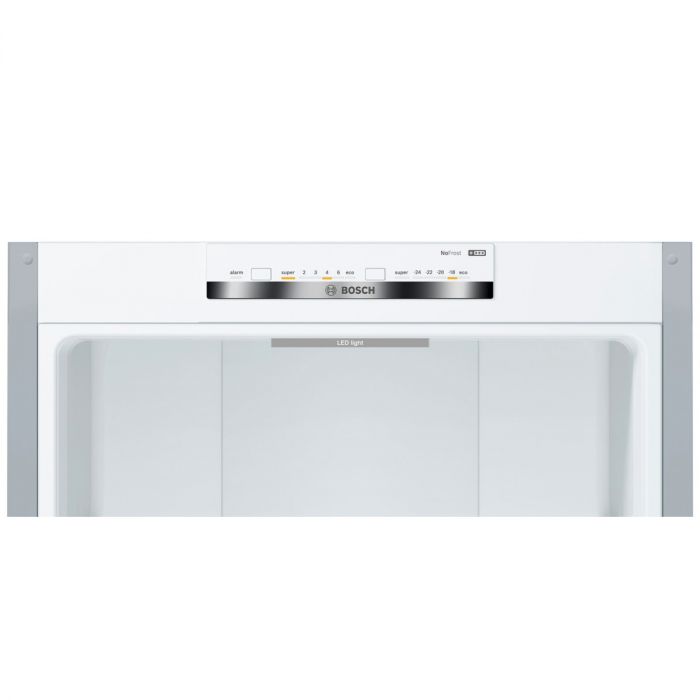 Холодильник Bosch з нижн. мороз., 203x60x67, xолод.відд.-279л, мороз.відд.-87л, 2дв., А++, NF, інв., нерж