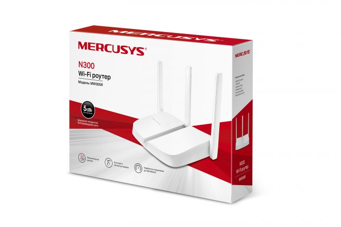 Маршрутизатор MERCUSYS MW305R N300, 3xFE LAN, 1xFE WAN Маршрутизатор MERCUSYS MW305R N300, 3xFE LAN, 1xFE WAN