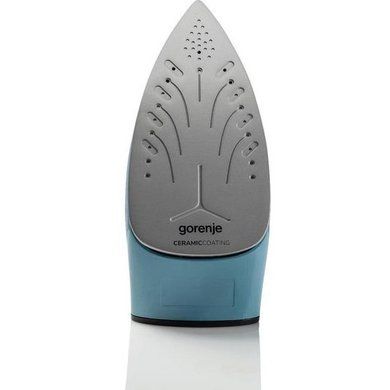 Праска-парогенератор Gorenje, 2200Вт, 2000мл, паровий удар, паровий удар -100гр, мех.упр., керам. підошва, голубий