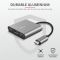 Хаб Trust Dalyx 3-in-1 USB-С > USB-А 3.2/USB-С/HDMI, Алюміній, 0.1м, чорний