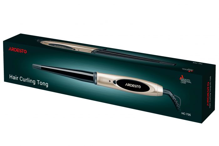 Плойка Ardesto HC-705, 30Вт, >200С, конусна, кераміка, чорний