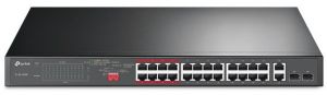 Комутатор TP-LINK TL-SL1226P 24xFE (24xPoE), 2xSFP, 250Вт, Некерований Комутатор TP-LINK TL-SL1226P 24xFE (24xPoE), 2xSFP, 250Вт, Некерований