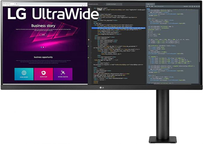 Монітор LG 34" 34WN780-B 2xHDMI, DP, USB, Audio, IPS, 3440x1440, 21:9, sRGB 99%, FreeSync, HAS, HDR10