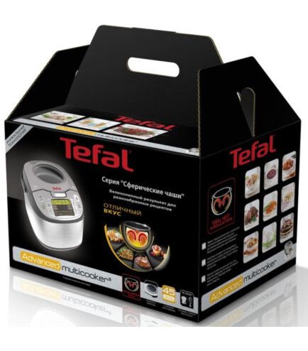 Мультиварка Tefal Fuzzy Logic, 750Вт, чаша-5л, електронне керув., пластик, сірий