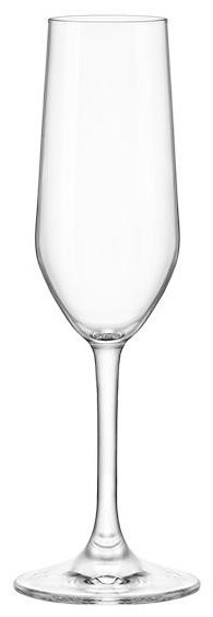 Набір келихів для шампанського Bormioli Rocco Nadia Cal Champagne, 205мл, h224мм, 4шт, скло, прозорий