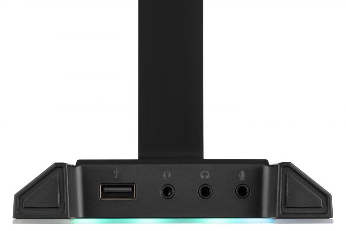 Підставка для гарнітури 2E GAMING GST320 3в1, 7.1, USB-A, 2xUSB-A/3x3.5мм, RGB, 1.5м, чорний