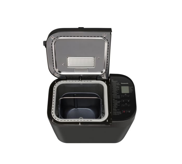 Хлібопічка Panasonic 550Вт, програм-28, макс.вага -1.25кг, форма-прямокутник, пластик, чорний Хлібопічка Panasonic 550Вт, програм-28, макс.вага -1.25кг, форма-прямокутник, пластик, чорний