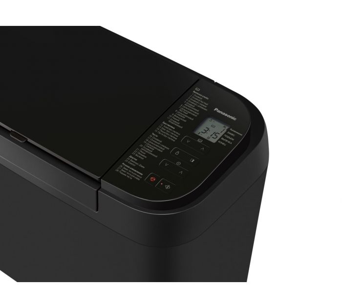 Хлібопічка Panasonic 550Вт, програм-28, макс.вага -1.25кг, форма-прямокутник, пластик, чорний Хлібопічка Panasonic 550Вт, програм-28, макс.вага -1.25кг, форма-прямокутник, пластик, чорний