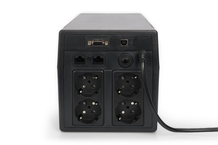 Джерело безперебійного живлення DIGITUS 1000VA/600W, LCD, RJ45, RS232, USB, 4xSchuko