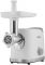 М'ясорубка Gorenje, 1800Вт, 2.1кг/хв, 2 решітки, насадка для ковбас, кеббе, томатів, 3 терки, пластик/метал, білий
