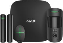 Комплект охоронної сигналізації Ajax StarterKit Cam Plus, hub 2 plus, motioncam, doorprotect, spacecontrol, jeweller, бездротовий, чорний (20504.66.BL1)