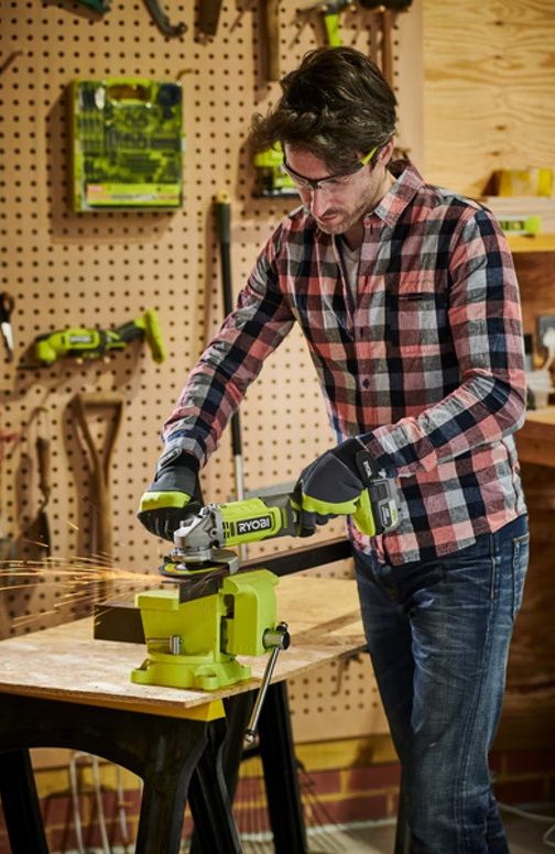 Шліфмашина кутова акумуляторна Ryobi ONE+ RAG18125-0 125мм 18В 9000об/хв 2.2кг без АКБ та ЗП