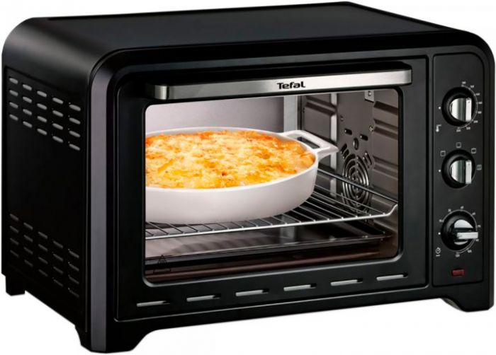 Піч електрична Tefal Optimo, 39л, 2000Вт, механіч., гриль, конвенція, підсвітка всередині, чорна