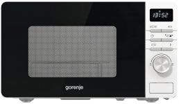 Мікрохвильова піч Gorenje, 20л, електр. керув., 800Вт, дисплей, білий Мікрохвильова піч Gorenje, 20л, електр. керув., 800Вт, дисплей, білий