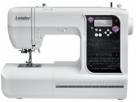 Швейна машина LEADER Black Diamond, комп'ютеризована, 45Вт, 200 шв.оп., петля автомат, білий + чорний