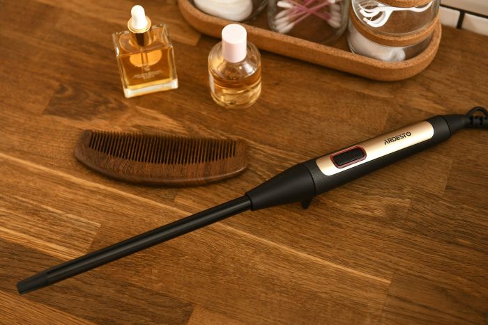 Плойка Ardesto HC-726G, 35Вт, D -13mm, >200С, для афрокудрів, кераміка, чорний