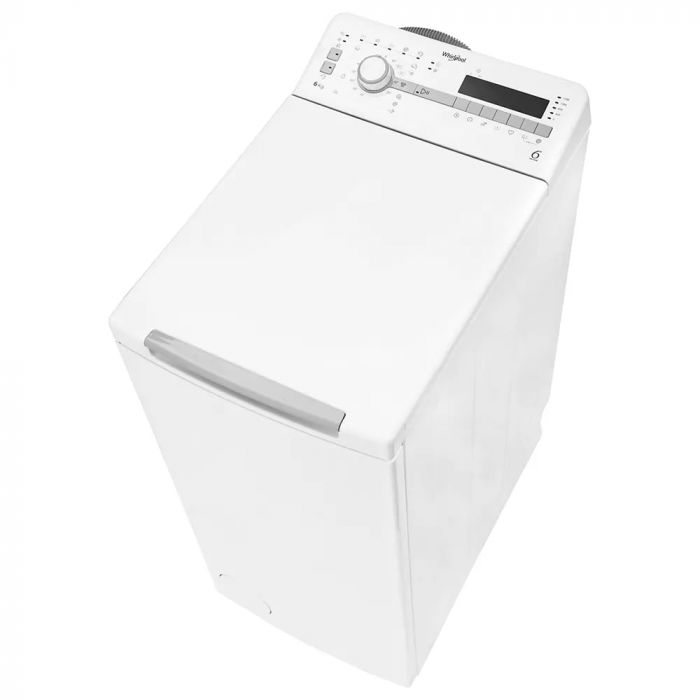Пральна машина Whirlpool вертикальна, 6кг, 1200, A+++, 60см, дисплей, білий