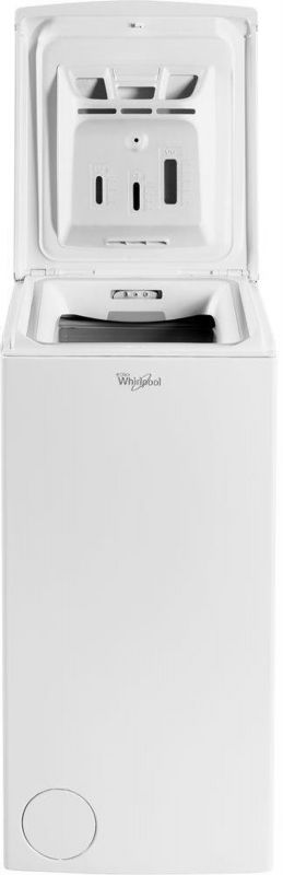 Пральна машина Whirlpool вертикальна, 6,5кг, 1200, A+++, 60см, дисплей, інвертор, білий