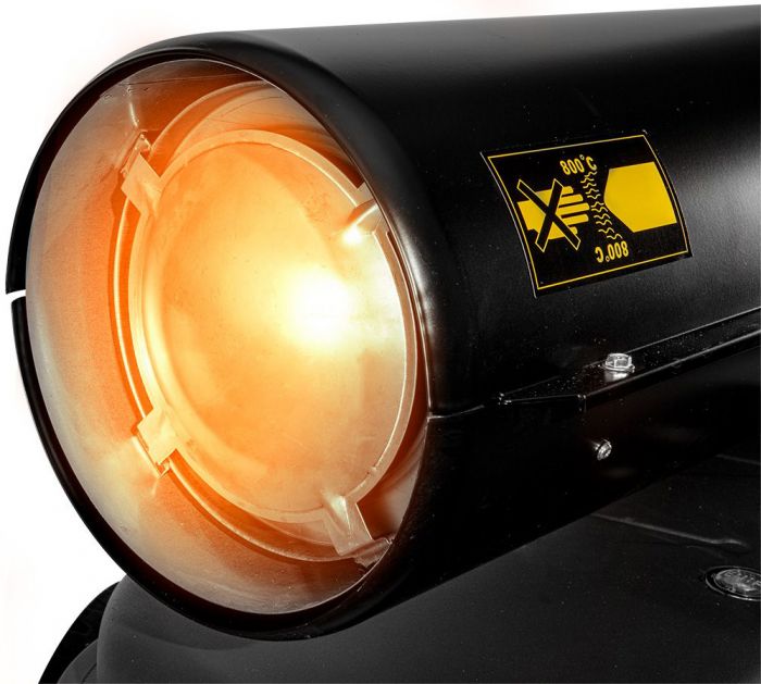 Теплова гармата дизель/гас Neo Tools, прямого нагріву, 50кВт, 720м2, 1100м3/год, колеса, IPX4, чорний, 22.7кг