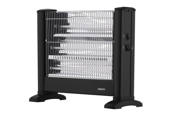 Обігрівач інфрачервоний ARDESTO кварцевий, 15м2, 1650Вт, мех. упр-ння, підлоговий, чорний