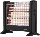 Обігрівач інфрачервоний ARDESTO кварцевий, 15м2, 1650Вт, мех. упр-ння, підлоговий, чорний