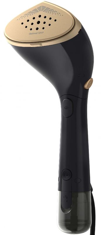 Відпарювач PHILIPS компактний, 1500Вт, 100 и 200мл, постійна пара - 28гр, керам. підошва, чорний