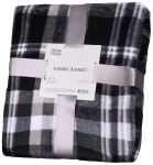Плед Ardesto Flannel, 200х220см, 100% поліестер, клітинка, сірий
