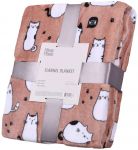 Плед Ardesto Flannel, 160х200см, 100% поліестер, котики