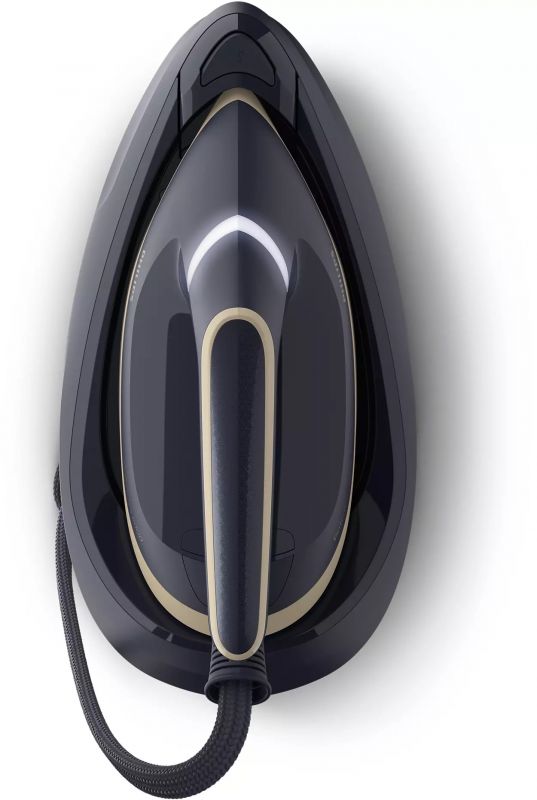 Праска-парогенератор Philips PerfectCare 6000 Series, 2400Вт, 1800мл, паровий удар -600гр, постійна пара - 130гр, нерж. сталь, синьо-золотий