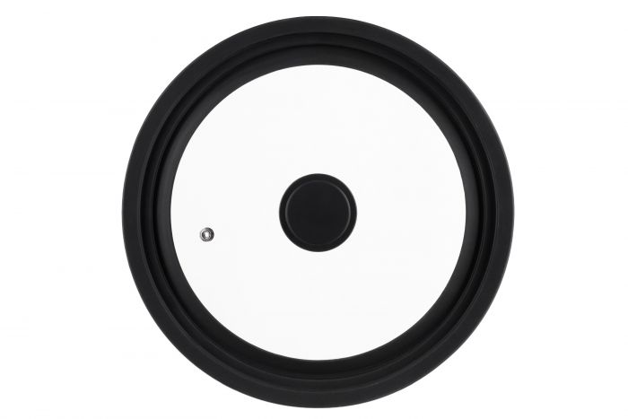 Кришка універсальна Ardesto Black Mars, Smart, 24х26х28см, термостійке скло, силікон