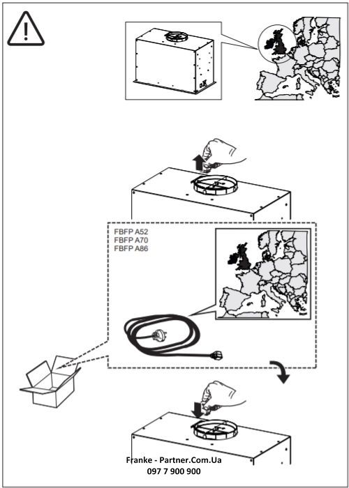 Витяжка Franke вбудовувана 70см, 1120м.куб/год, Box Flush Evo FBFE XS A70, нерж