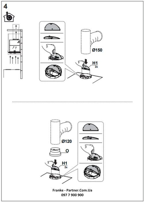 Витяжка Franke вбудовувана 70см, 1120м.куб/год, Box Flush Evo FBFE XS A70, нерж