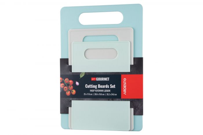 Набір дошок кухонних Ardesto Gemini Gourmet, 3 шт, 25х17.6см, 28.8х19.6см, 35.2х24.8см, пластик
